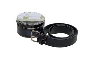 Basic Nature Belt 'Classic' in gift can - black, 105 cm Moneybelts