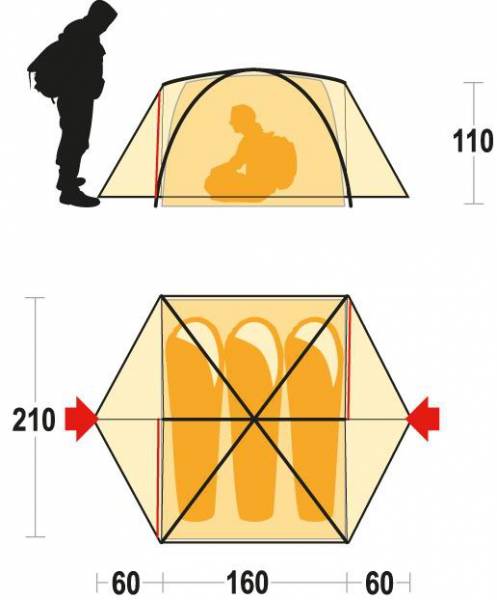 Ferrino Lhotse 3 háromszemélyes sátor 1