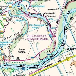 Cartographia Dráva vízisport és kerékpáros túratérkép 1